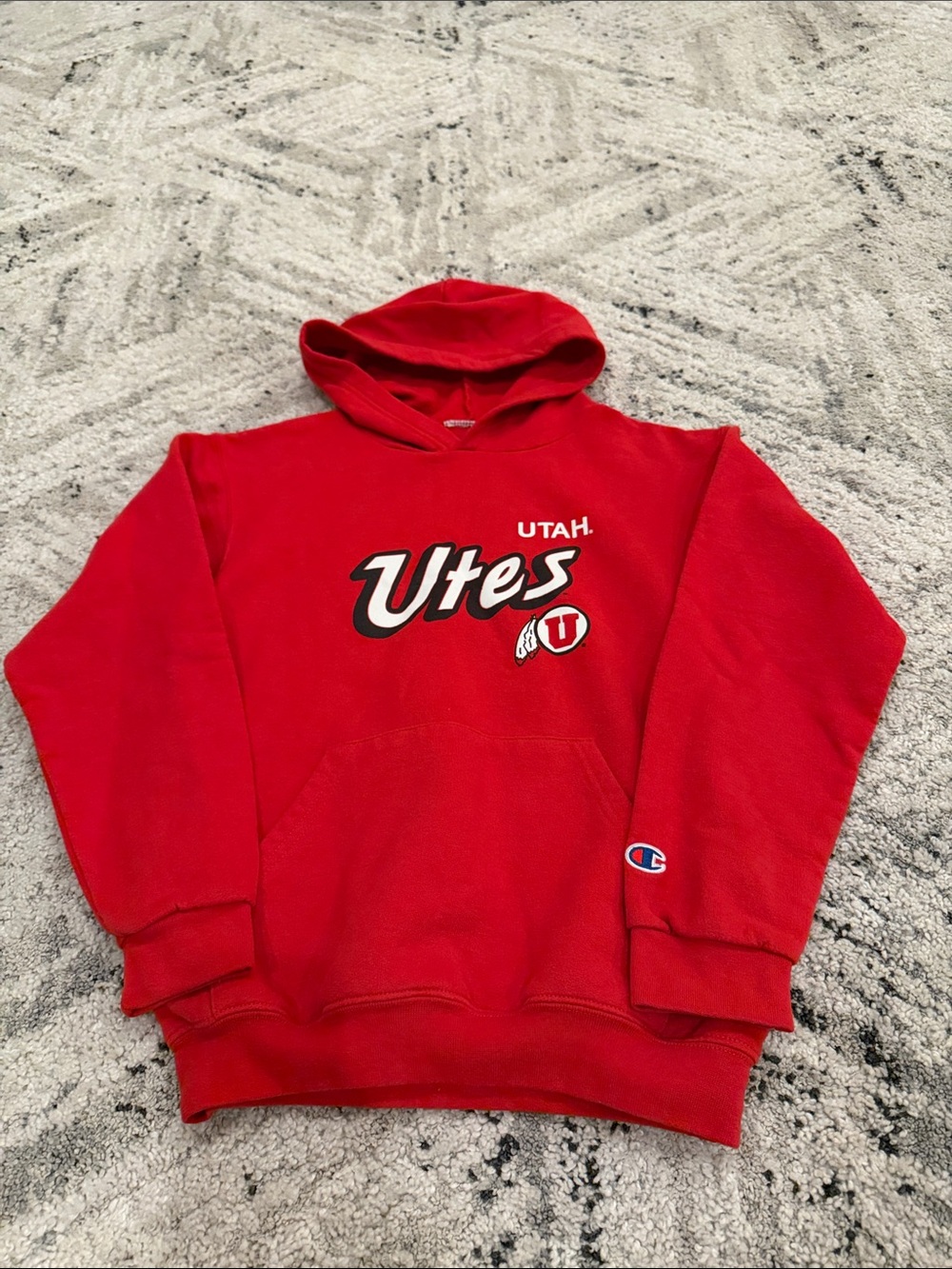 Champion Red Utah Utes Crewneck Hoodie